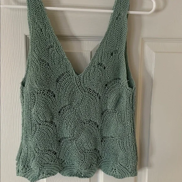 Blue Rain Green Knit Sleeveless Top - Picture 3 of 3